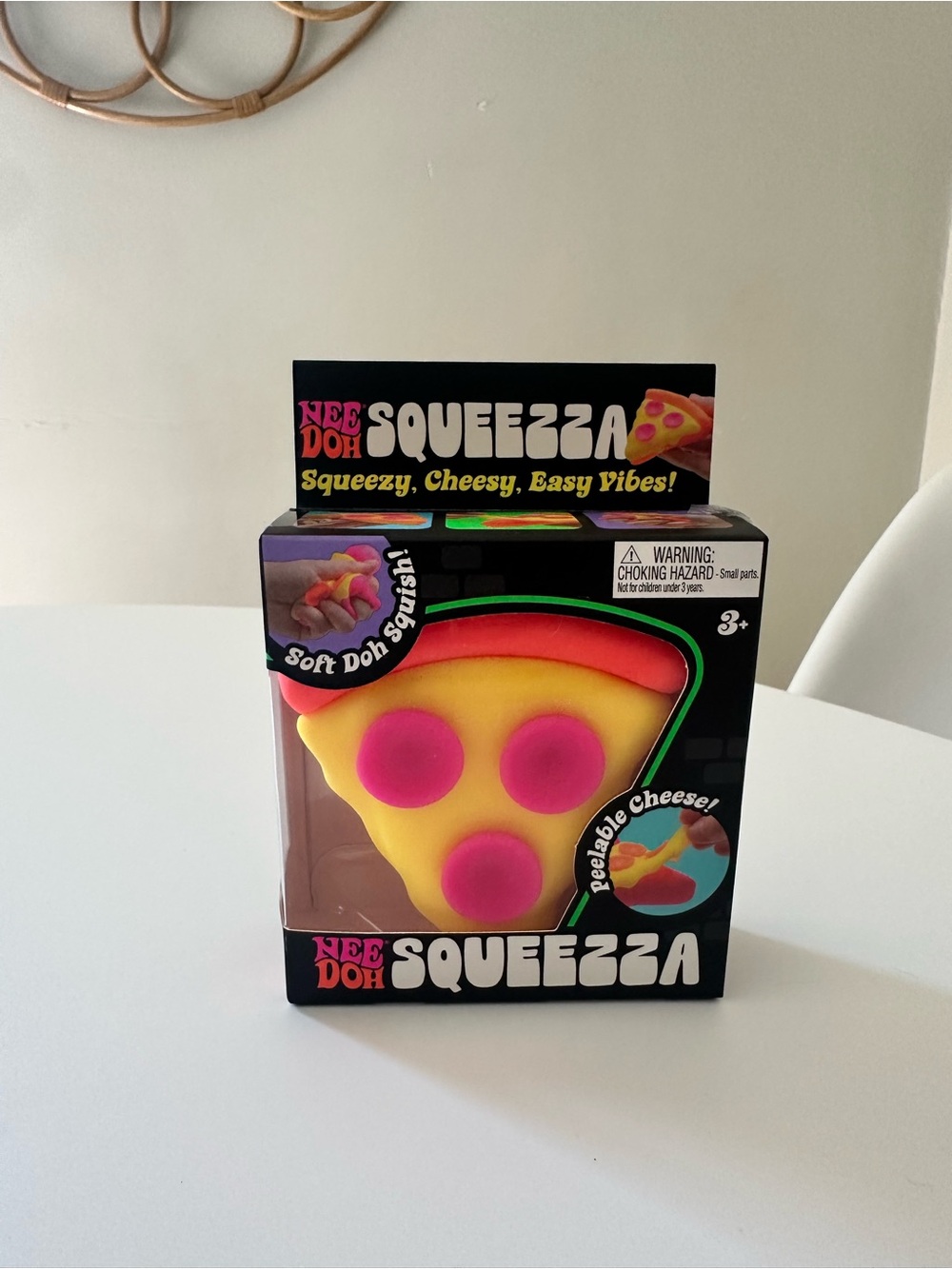 NeeDoh Squeezza Pizza Slice Yellow Cheese Authentic Schylling